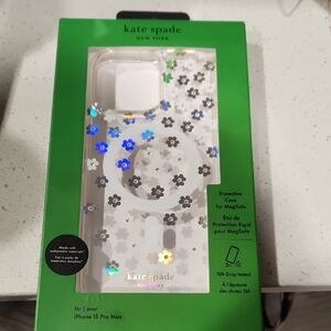 kate spade iPhone 15 Pro Max Case - Silver and Blue Floral